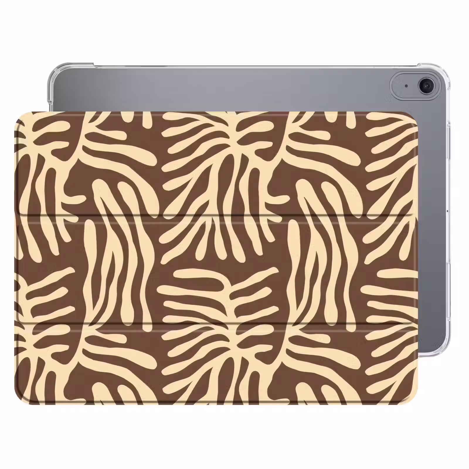 iPad hoes - Bruin - Koraal - Expressief - Patroon — 1