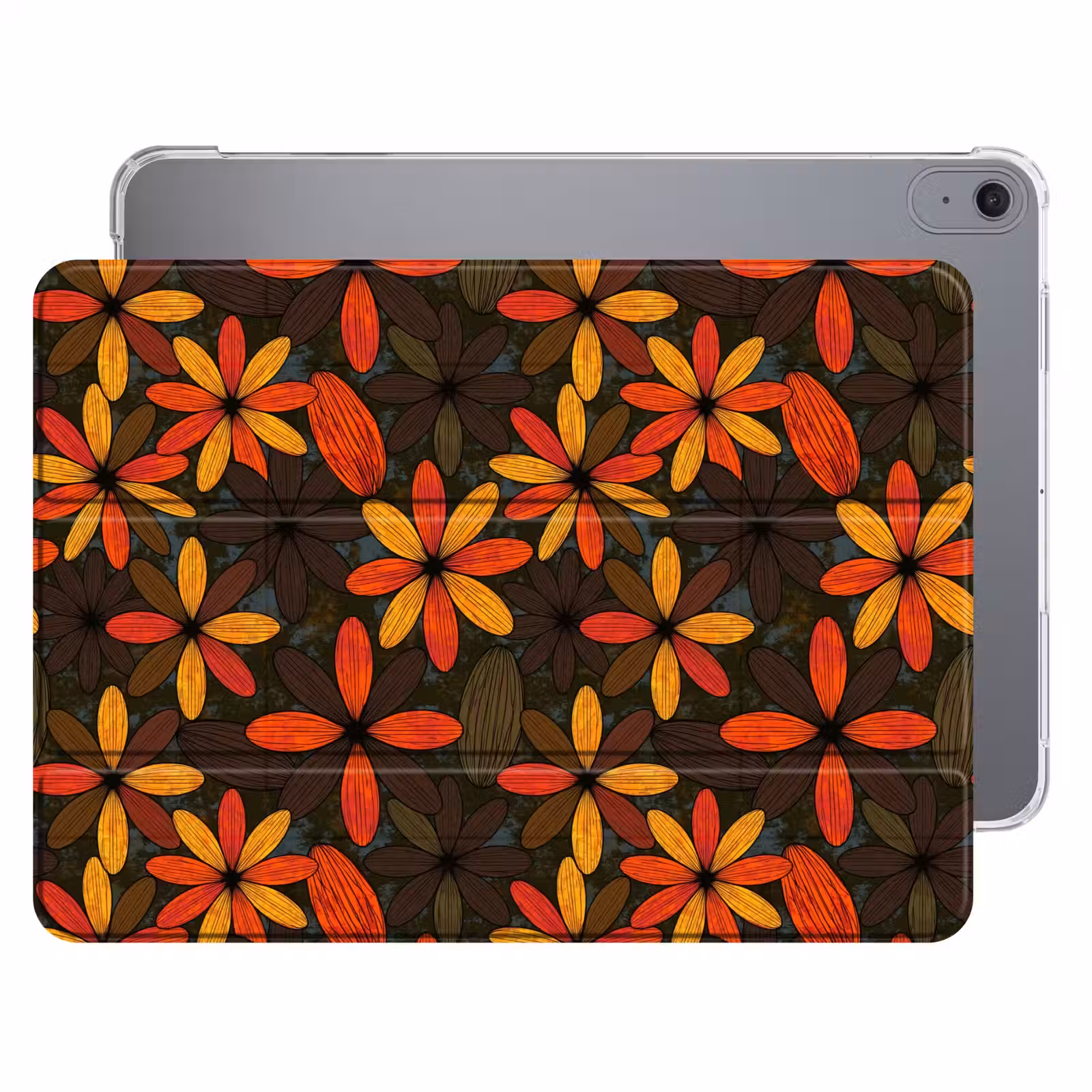 iPad hoes - Oranje - Retro - Bloemen - Herfst — 1