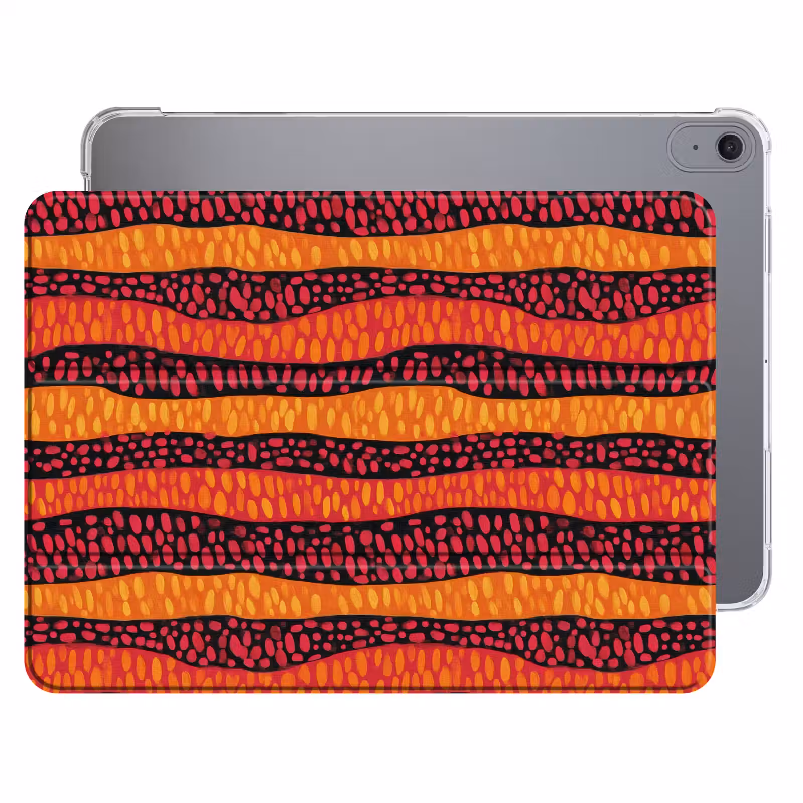 iPad hoes - Oranje - Roze - Expressief - Patroon — 1