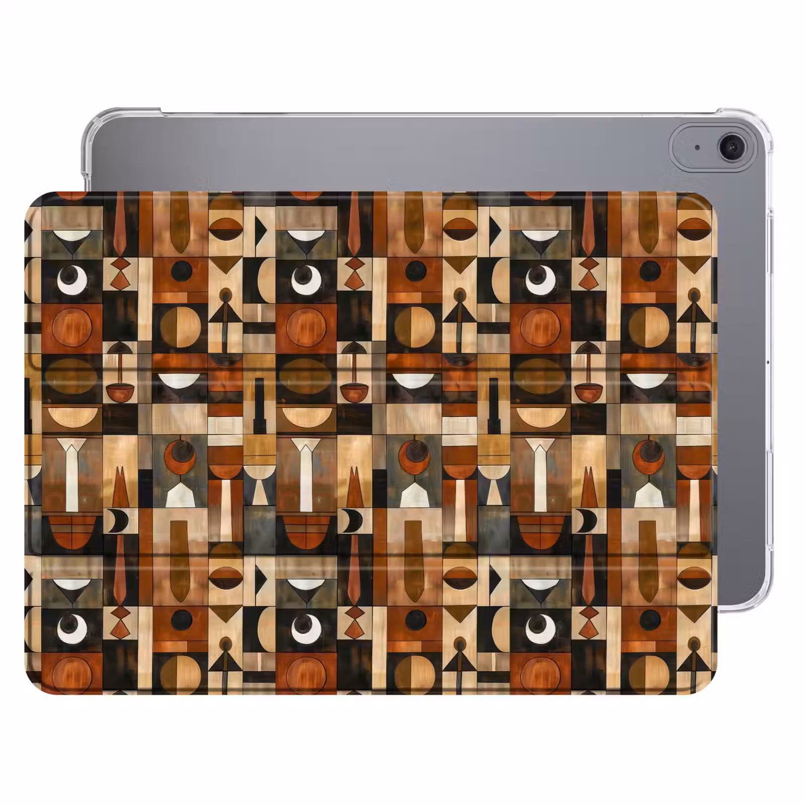 iPad hoes - Terracotta - Geometrisch - Mid-Century - Patroon — 1