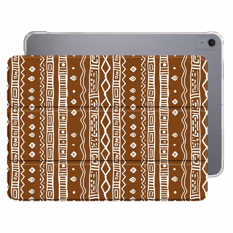 iPad hoes - Chocoladebruin - Etnisch - Tribaal - Patroon — 1