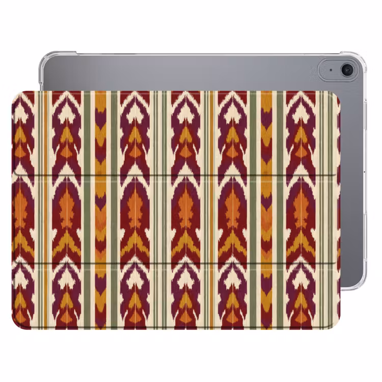 iPad hoes - Ikat - Bordeauxrood - Etnisch - Patroon — 1
