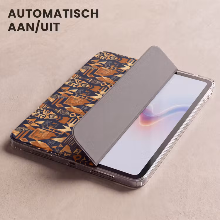 iPad hoes - Nachtblauw - Koper - Tribaal - Maskers — 5