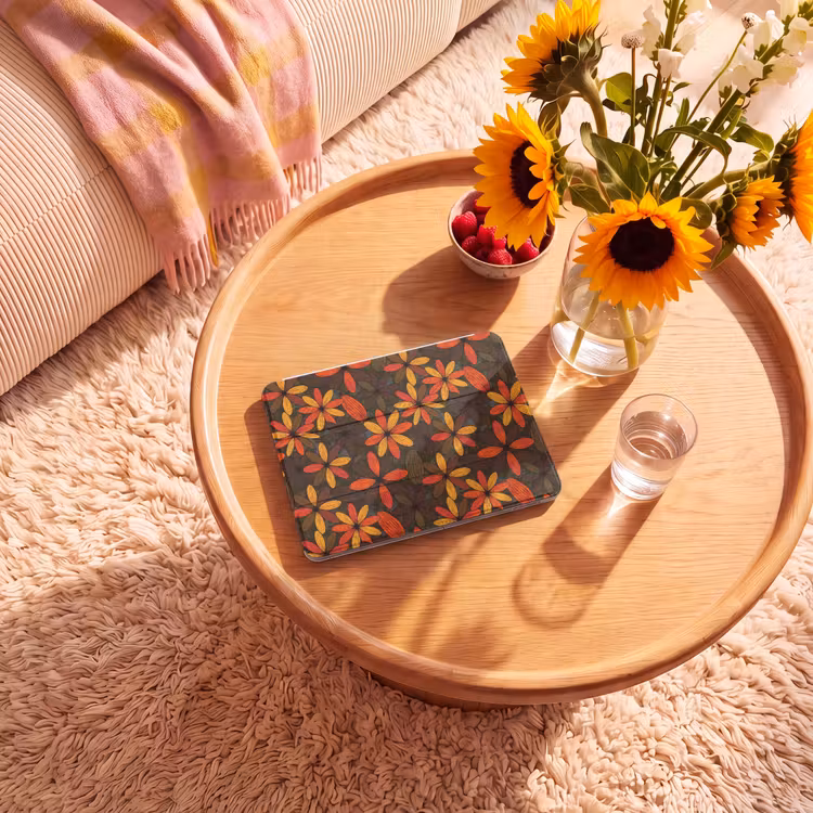 iPad hoes - Oranje - Retro - Bloemen - Herfst — 2