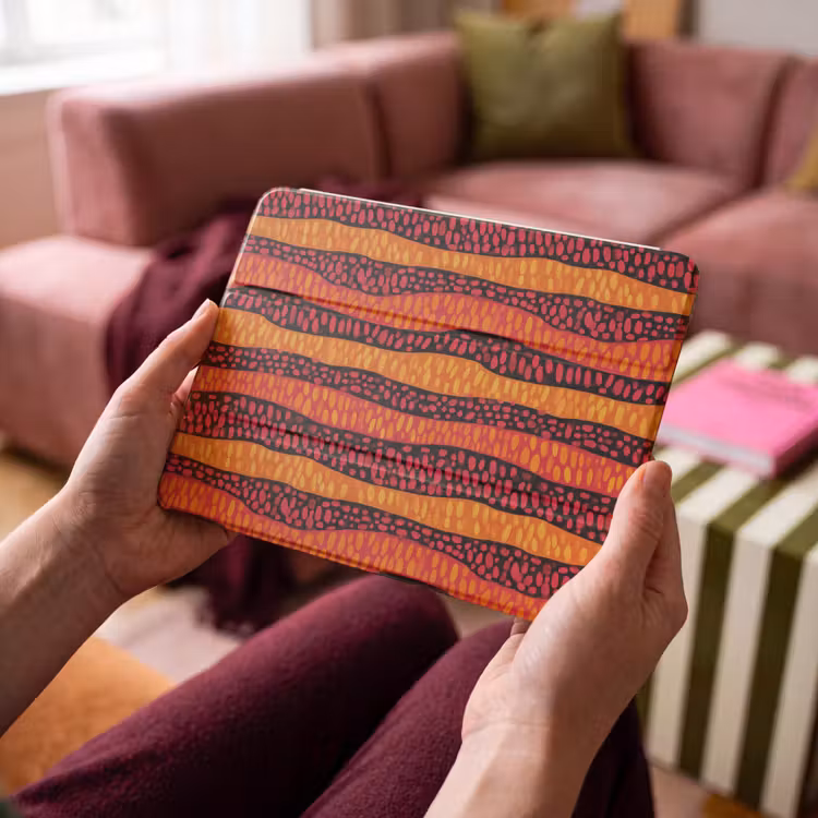 iPad hoes - Oranje - Roze - Expressief - Patroon — 4