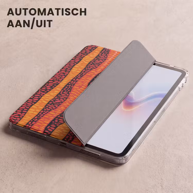 iPad hoes - Oranje - Roze - Expressief - Patroon — 5