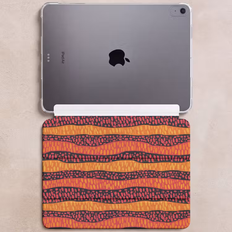 iPad hoes - Oranje - Roze - Expressief - Patroon — 6