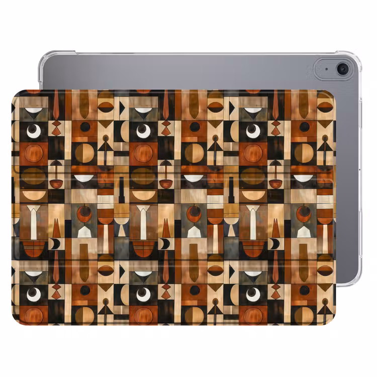iPad hoes - Terracotta - Geometrisch - Mid-Century - Patroon — 1