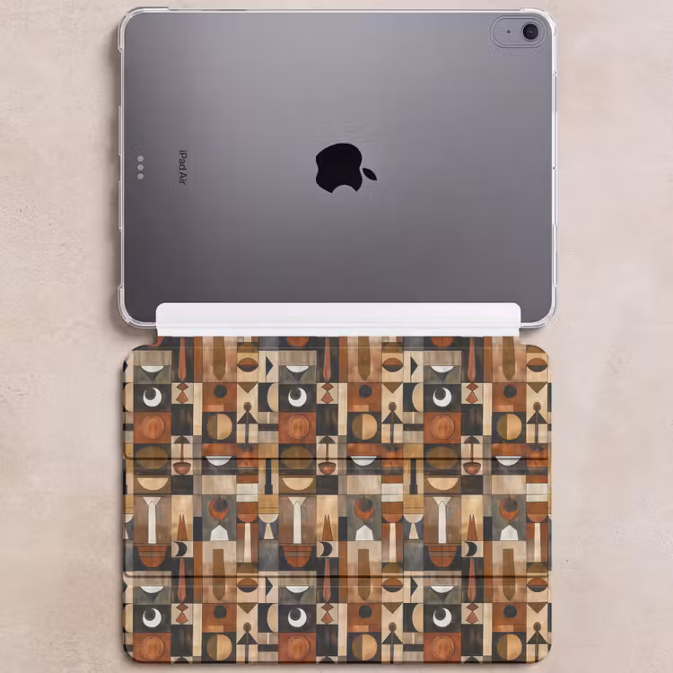 iPad hoes - Terracotta - Geometrisch - Mid-Century - Patroon — 6