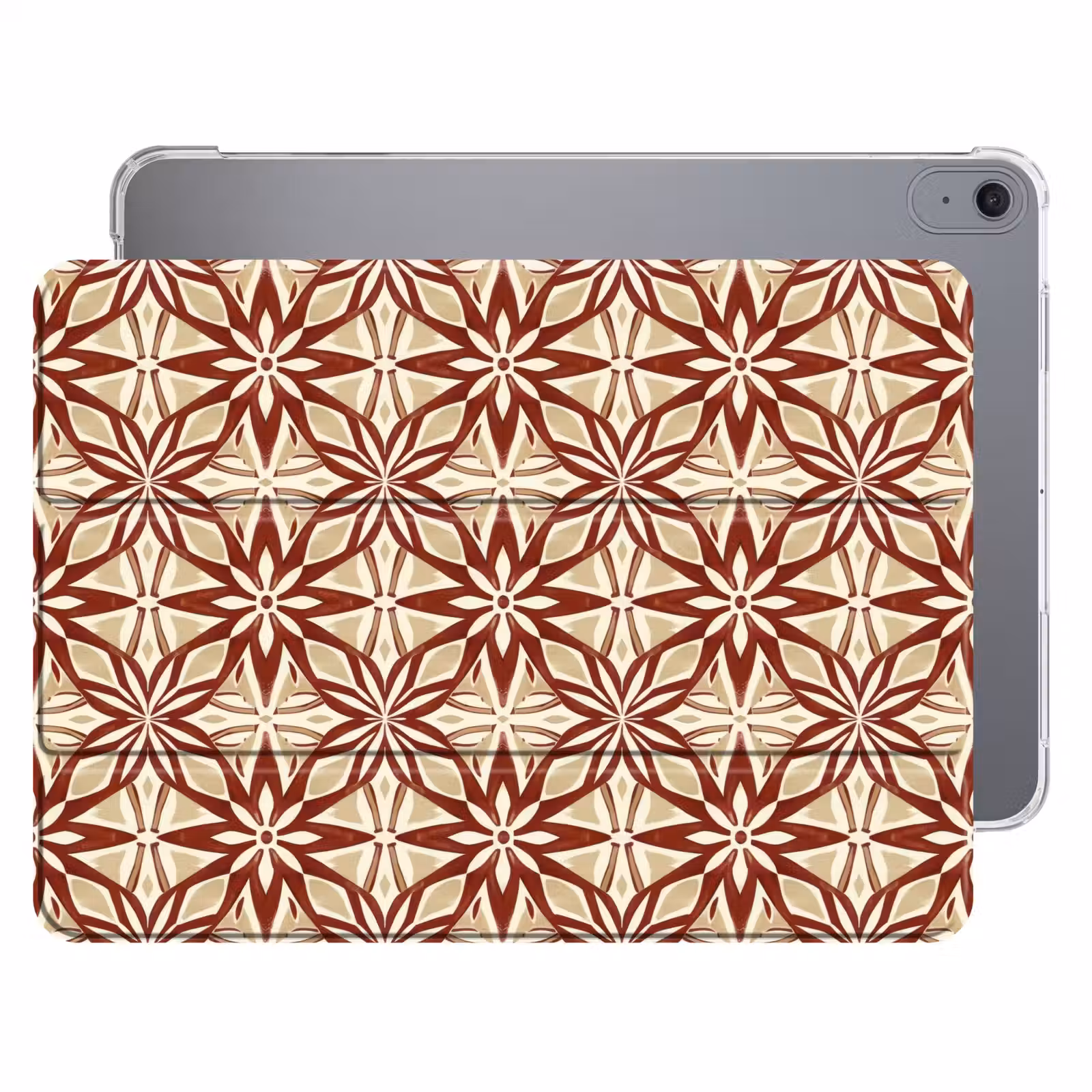 iPad hoes - Bordeauxrood - Geometrisch - Tegel - Patroon — 1
