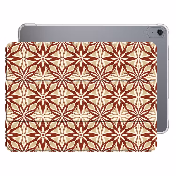 iPad hoes - Bordeauxrood - Geometrisch - Tegel - Patroon — 1