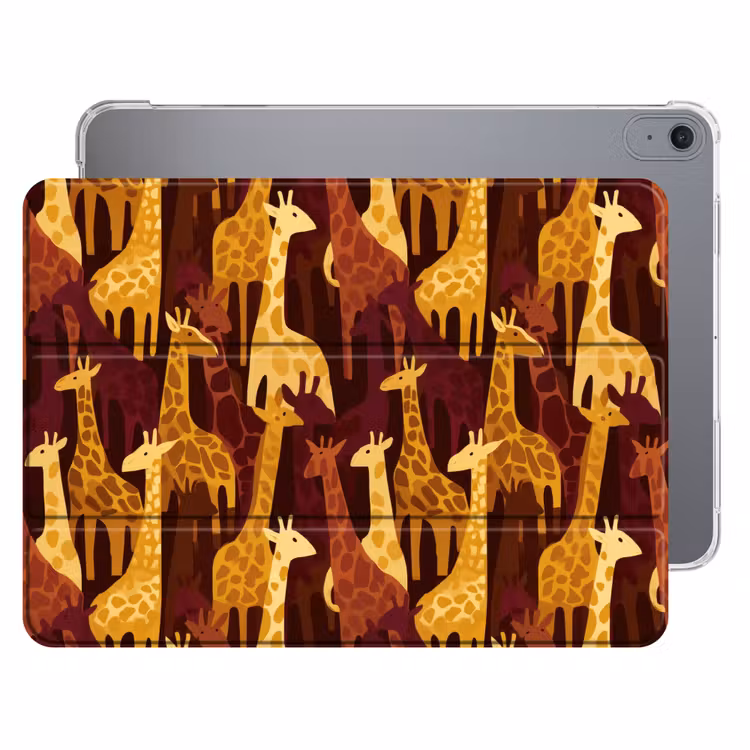 iPad hoes - Bruin - Giraffen - Safari - Patroon — 1