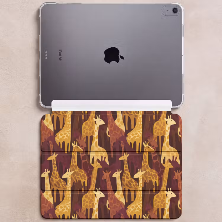 iPad hoes - Bruin - Giraffen - Safari - Patroon — 6