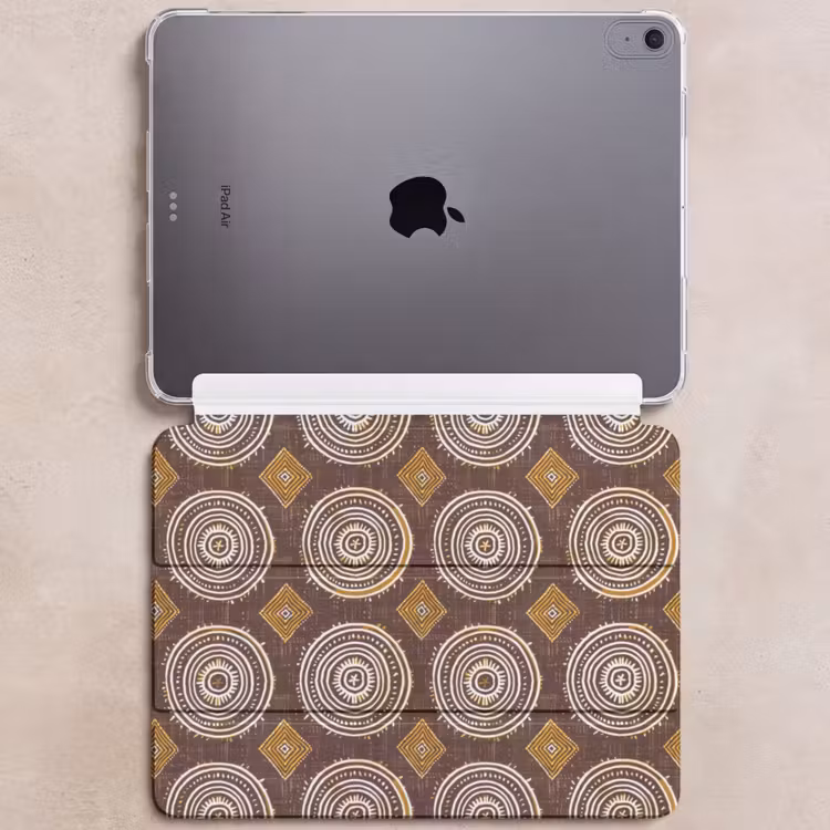 iPad hoes - Chocoladebruin - Etnisch - Tribaal - Cirkels - Patroon — 6