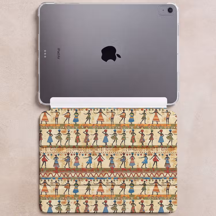 iPad hoes - Kleurrijk - Afrikaans - Etnisch - Dansende Vrouwen - Patroon — 6