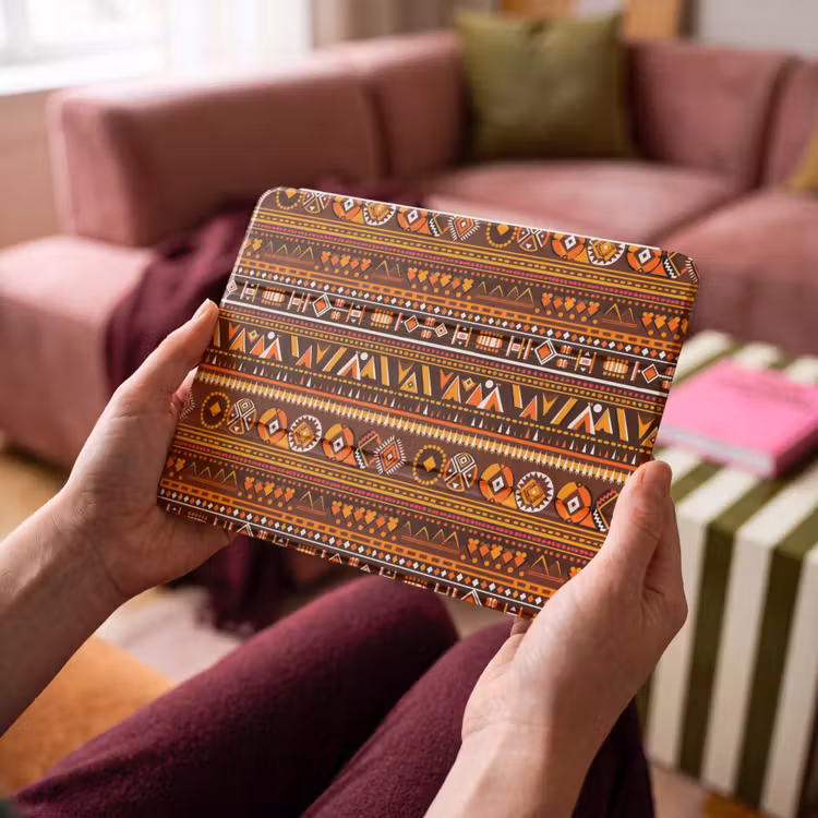iPad hoes - Oranje - Etnisch - Tribaal - Geometrisch - Patroon — 4