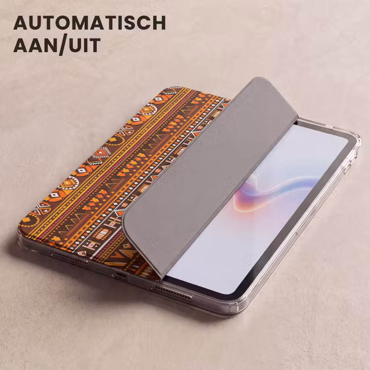 iPad hoes - Oranje - Etnisch - Tribaal - Geometrisch - Patroon — 5