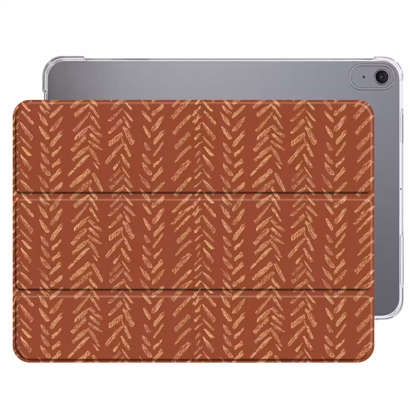 iPad hoes - Terracotta - Visgraat - Ambachtelijk - Patroon — 1