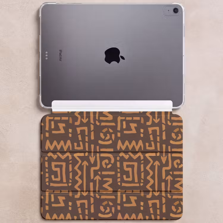 iPad hoes - Chocoladebruin - Etnisch - Tribaal - Symbolen — 6