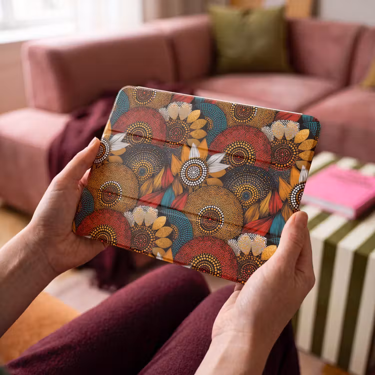 iPad hoes - Kleurrijk - Aboriginal - Dot Painting - Botanisch - Patroon — 4