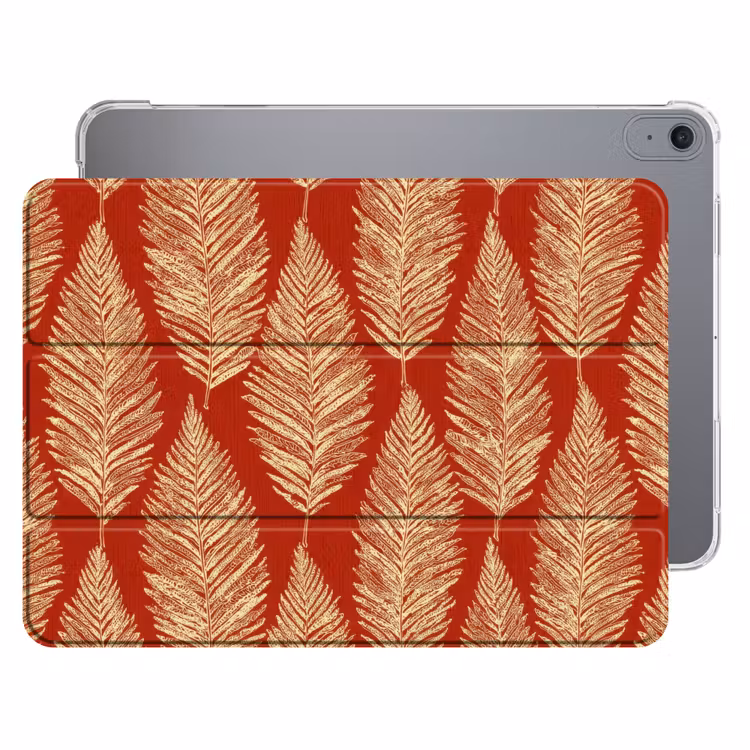 iPad hoes - Rood - Botanisch - Varen - Patroon — 1