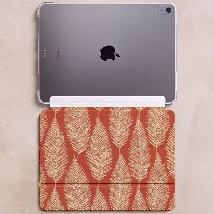 iPad hoes - Rood - Botanisch - Varen - Patroon — 6