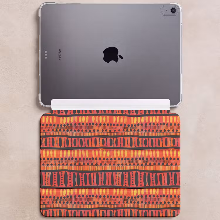 iPad hoes - Rood - Oranje - Etnisch - Expressief - Patroon — 6