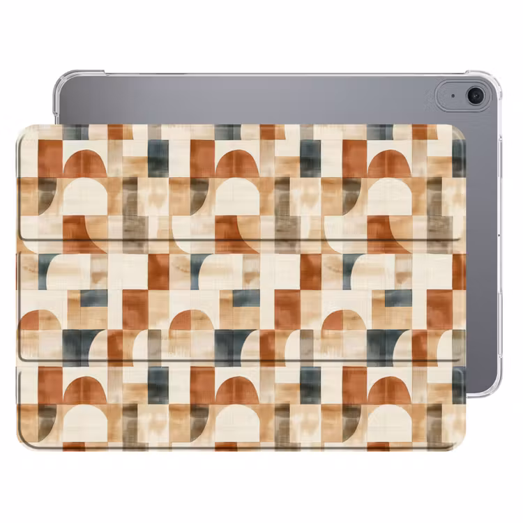 iPad hoes - Terracotta - Geometrisch - Aquarel - Textuur — 1
