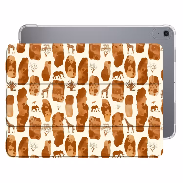 iPad hoes - Terracotta - Safari - Dieren - Patroon — 1