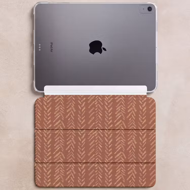 iPad hoes - Terracotta - Visgraat - Ambachtelijk - Patroon — 6