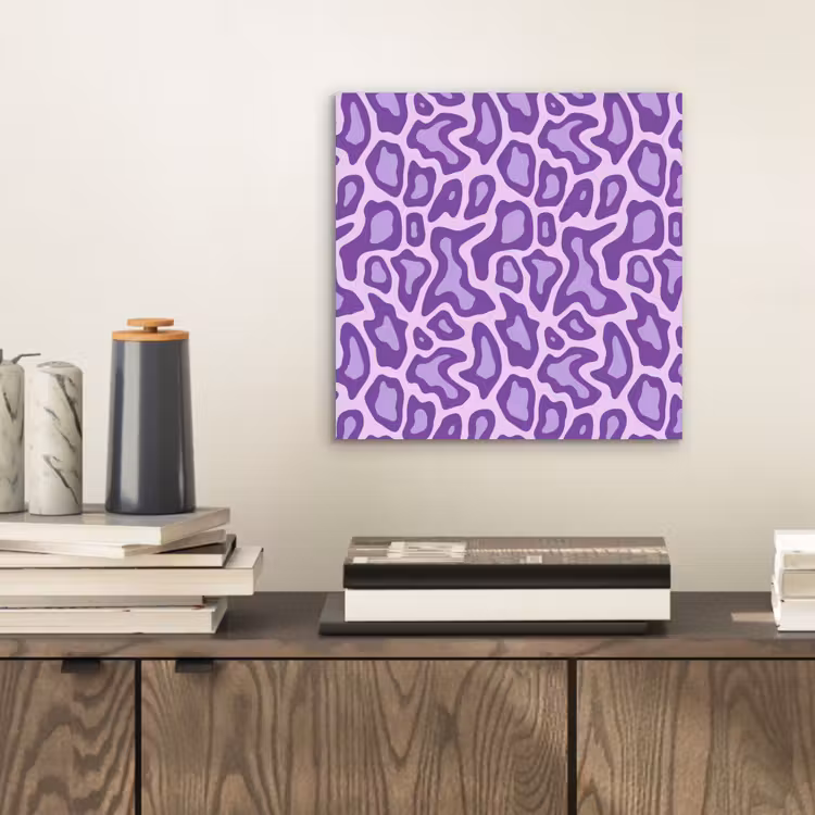 Aluminium schilderij - Paars - Abstract - Luipaard - Vlekken - Groovy - Patroon — 2