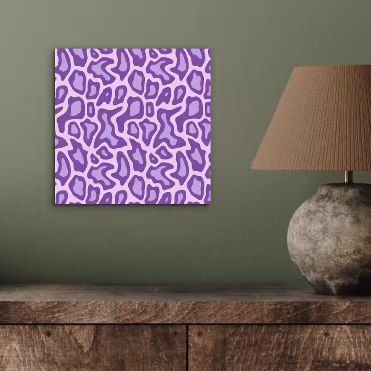 Aluminium schilderij - Paars - Abstract - Luipaard - Vlekken - Groovy - Patroon — 3