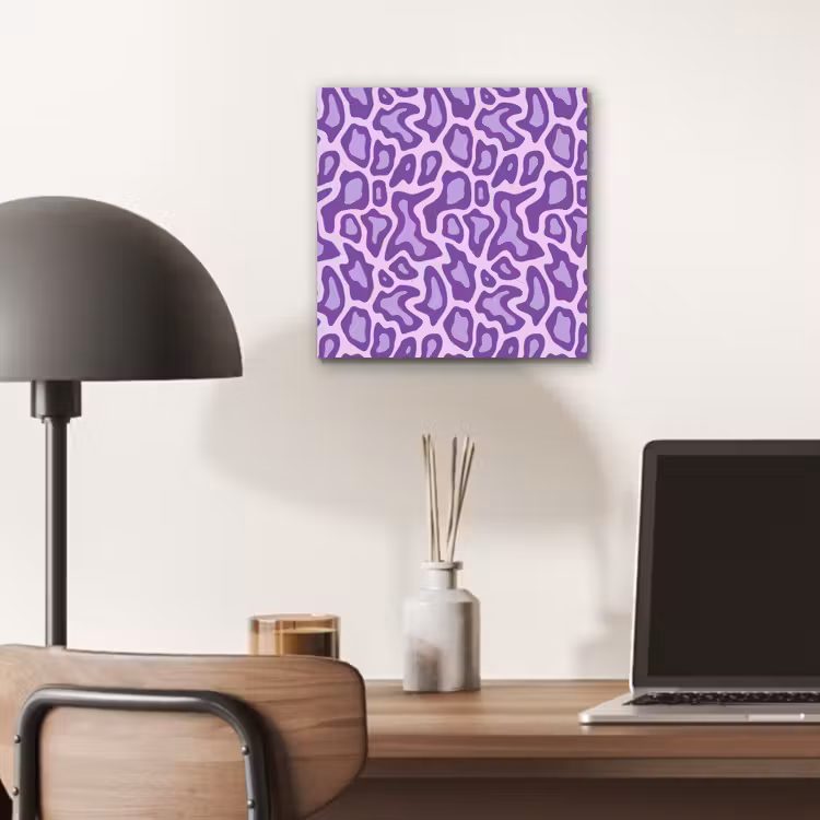 Aluminium schilderij - Paars - Abstract - Luipaard - Vlekken - Groovy - Patroon — 6