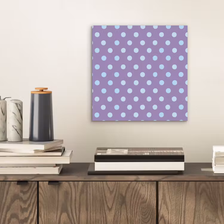 Aluminium schilderij - Paars - Blauw - Geometrisch - Stippen - Polka Dot - Patroon — 2