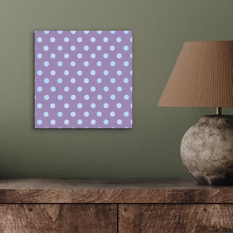 Aluminium schilderij - Paars - Blauw - Geometrisch - Stippen - Polka Dot - Patroon — 3