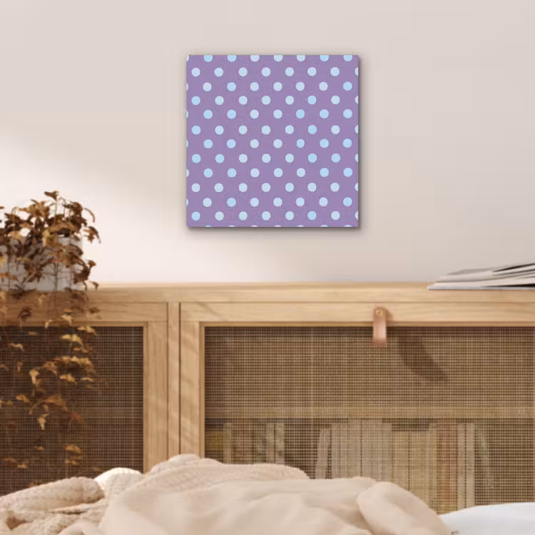 Aluminium schilderij - Paars - Blauw - Geometrisch - Stippen - Polka Dot - Patroon — 4