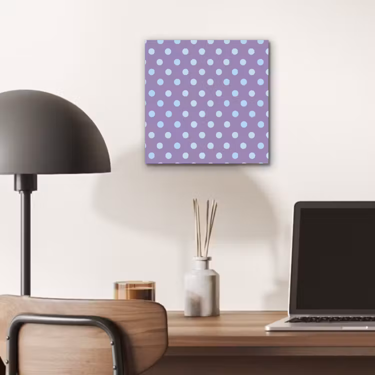 Aluminium schilderij - Paars - Blauw - Geometrisch - Stippen - Polka Dot - Patroon — 6