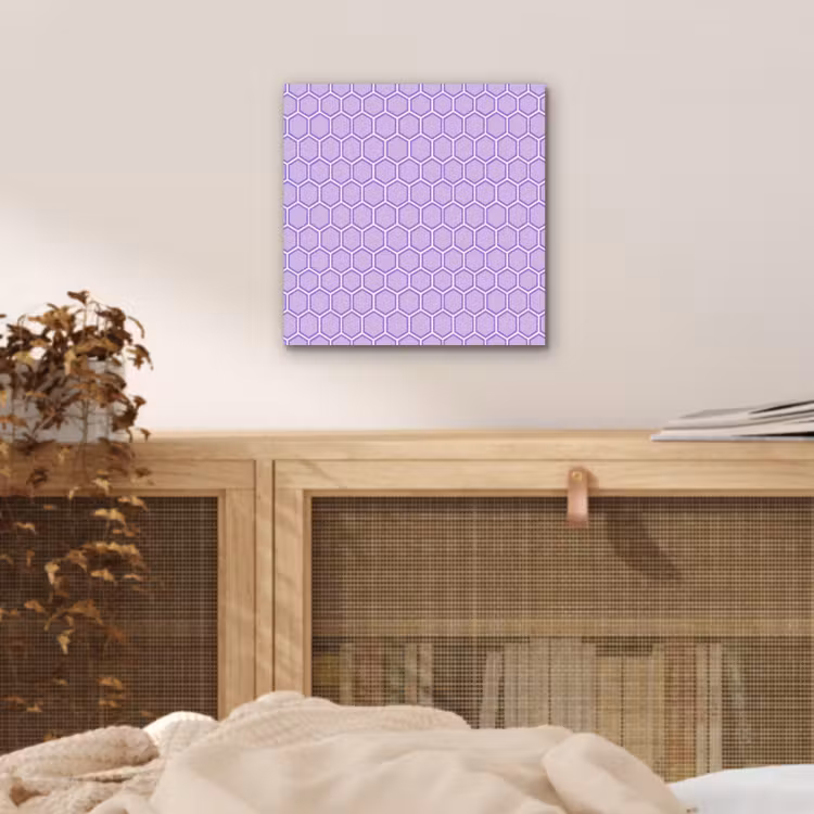 Aluminium schilderij - Paars - Geometrisch - Honeycomb - Bijenraat - Patroon — 4