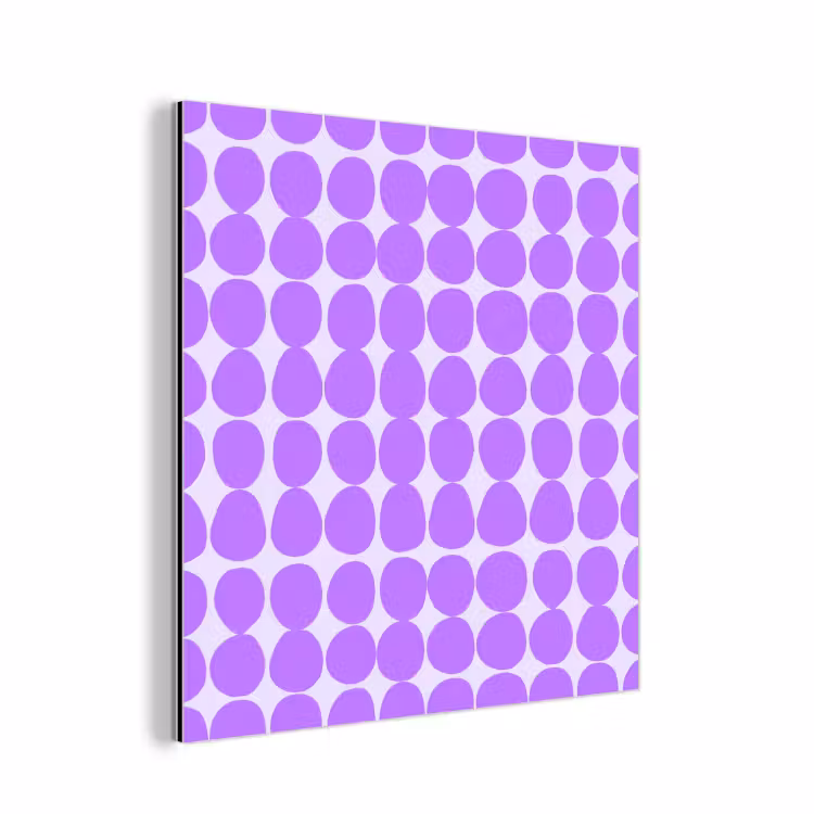 Aluminium schilderij - Paars - Geometrisch - Stippen - Polka Dot - Patroon — 1