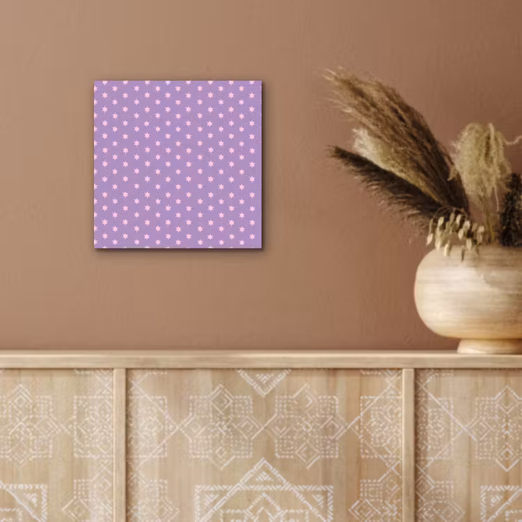 Aluminium schilderij - Paars - Roze - Sterren - Geometrisch - Patroon — 5