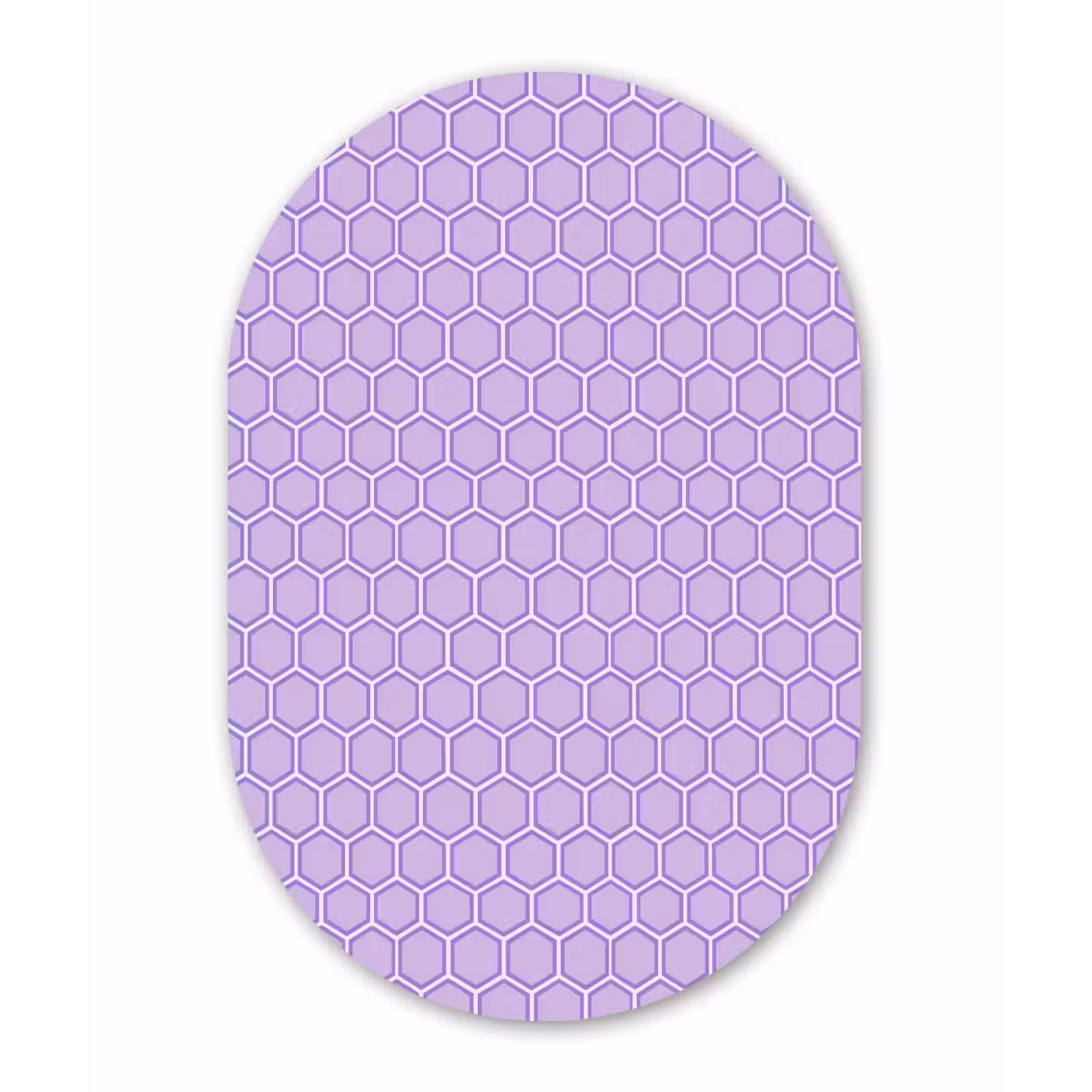 Muurovaal aluminium - Paars - Geometrisch - Honeycomb - Bijenraat - Patroon — 1