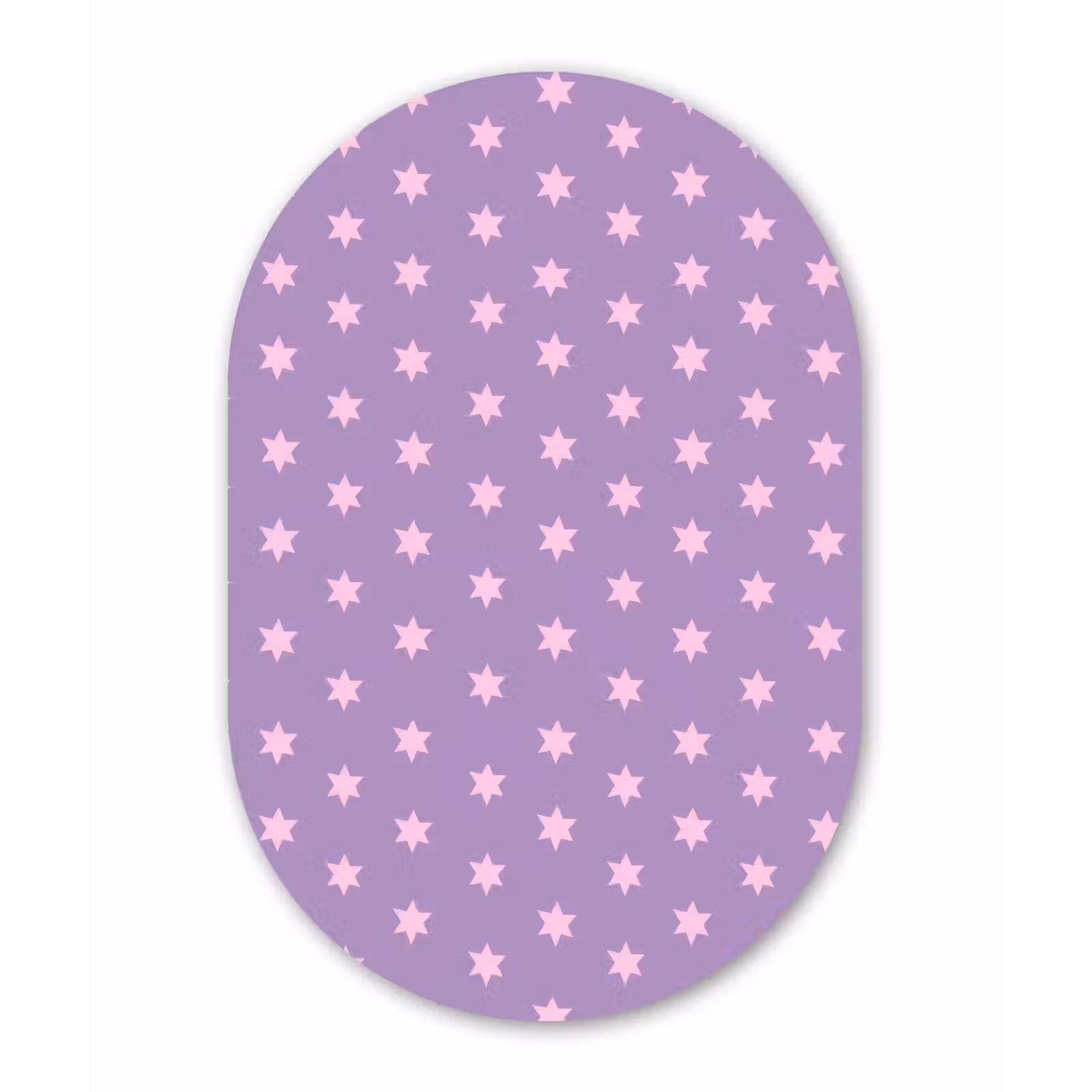 Muurovaal aluminium - Paars - Roze - Sterren - Geometrisch - Patroon — 1