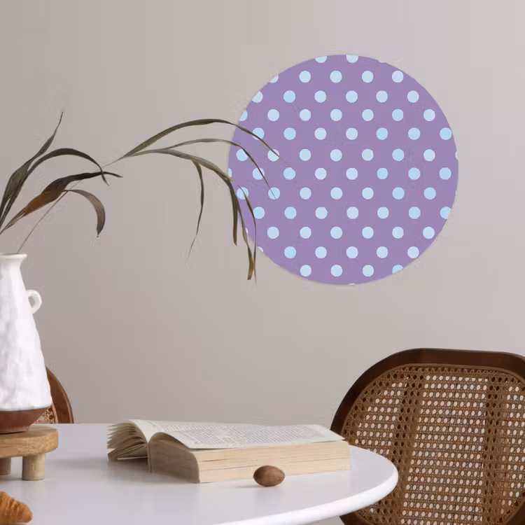 Behangcirkel - Paars - Blauw - Geometrisch - Stippen - Polka Dot - Patroon — 4