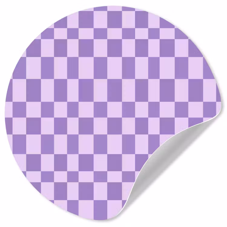 Behangcirkel - Paars - Geometrisch - Dambord - Blokken - Patroon — 1