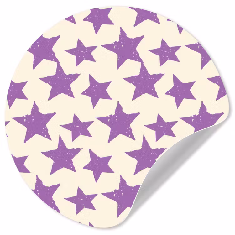 Behangcirkel - Paars - Geometrisch - Sterren - Stempel - Patroon — 1