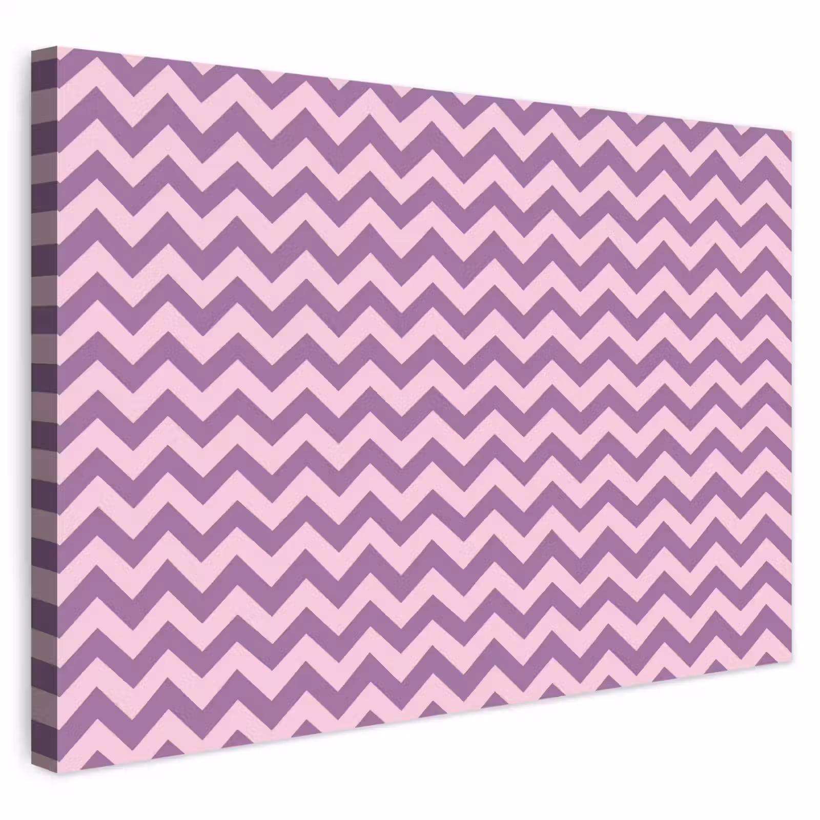 Buiten canvas - Paars - Roze - Geometrisch - Chevron - Zigzag - Patroon — 1