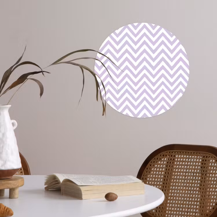 Behangcirkel - Lila - Geometrisch - Chevron - Zigzag - Patroon — 4