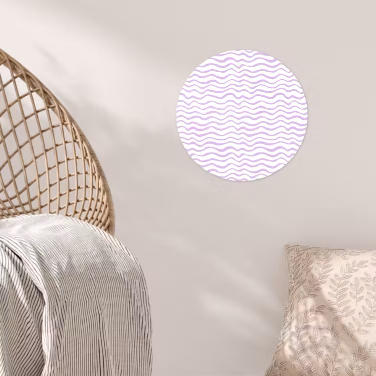 Behangcirkel - Lila - Geometrisch - Golfjes - Lijnen - Patroon — 5