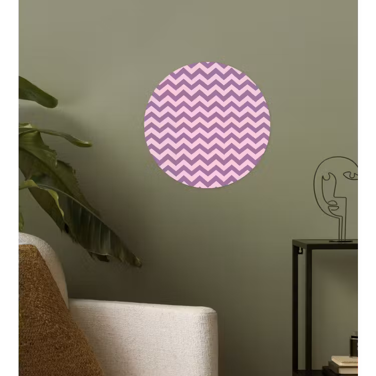Behangcirkel - Paars - Roze - Geometrisch - Chevron - Zigzag - Patroon — 3