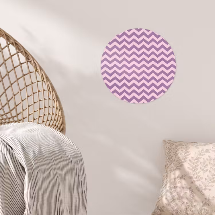 Behangcirkel - Paars - Roze - Geometrisch - Chevron - Zigzag - Patroon — 5